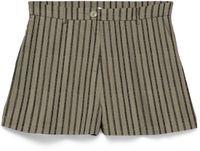 VERO MODA VMROSIE MW SHORT SHORTS NOOS - Dames - Bermuda shorts - Maat S - Viscose/Linnen - Gestreept - Zilver Mink