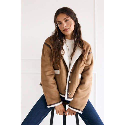 LOLALIZA Suede Jacket Beige