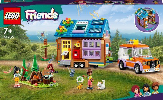 LEGO Friends Tiny House Kampeerset 41735 - Bouwset met Bos, Huisdieren en Speelgoedauto