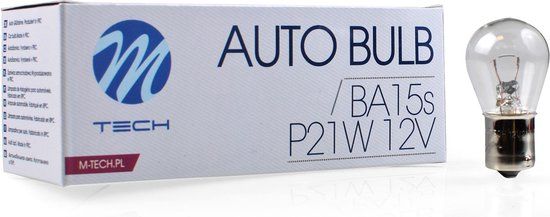 M-Tech P21W 12V 21W - 10 stuks - Helder - BA15S
