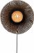 GOOD&MOJO Kalimantan Wandlamp - Bamboe/Zwart - Ø44cm - E27 - Zwart