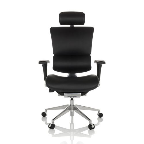 hjh OFFICE ERGO-U2 L | Leer - Luxe directiestoel Zwart