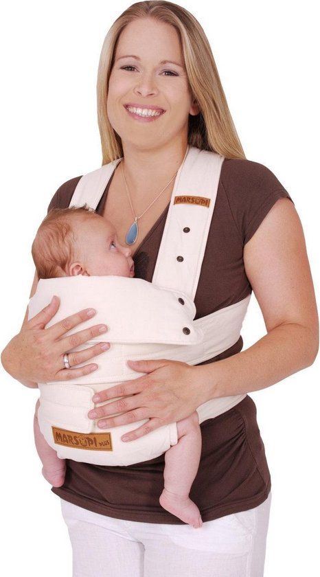 Marsupi Plus Natur Babydraagzak-XL - Wit