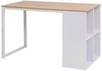 vidaXL Schrijftafel 120x60x75 cm Eikenkleur en Wit