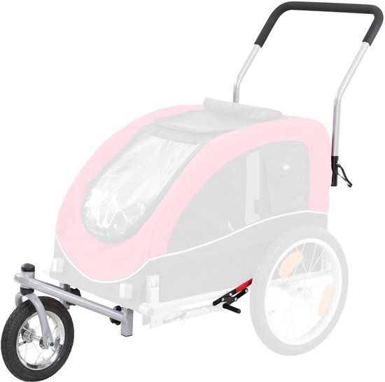 Trixie Jogger Ombouwset Fietskar tot Wandelwagen Hond - Maat M - Zwart