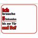 Nobby Waarschuwingsbord "Ik heb 5 seconden tot aan de deur..." geel 12 x 3,5 cm