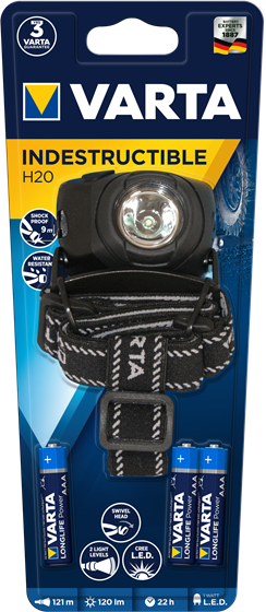 Varta INDESTRUCTIBLE H20 - Zaklantaarn - Zwart