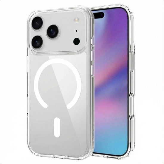 Accezz Xtreme Impact Backcover met MagSafe voor de Apple iPhone 17 Pro - Transparant