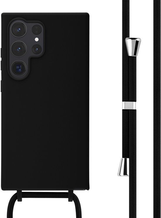 imoshion Siliconen hoesje met koord voor de Samsung Galaxy S24 Ultra - Zwart