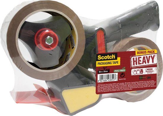 Scotch Verpakkingstape Dispenser HV5066R2 met 2 rollen tape