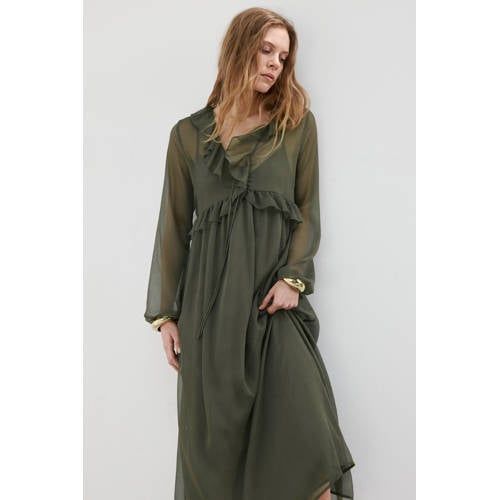 Mango Maxi jurk kaki
