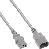 InLine 16502A Câble d'alimentation C13 vers C14, 2 mètres, gris