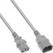 InLine 16502A C13 naar C14 stroomkabel, 2 meter, grijs