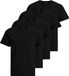Jack&Jones T-shirt JACBASIC CREW NECK TEE 2PK Zwart Katoen Ronde hals Korte mouw Regular Fit Heren M 4 stuks