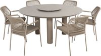 4 Seasons Outdoor Barista Donato dining tuinset 160xH75 cm 7 delig keramiek latte Taste 4SO