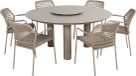 4 Seasons Outdoor Barista Donato dining tuinset 160xH75 cm 7 delig keramiek latte Taste 4SO