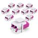 1aTTack.de 10x glasvezel keystone-connectoren OM4 (UPC of PC) LC duplex female naar LC duplex female multimode violet