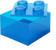LEGO Opbergbox Brick 4 met Deksel Blauw Karton