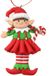 Merkloos / Sans marque Creation Gross Kersthanger - kerstelf meisje - kunststof - 11 cm - Kersthanger/ornament