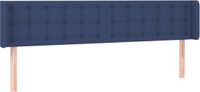 vidaXL Hoofdbord met randen 183x16x78/88 cm stof blauw