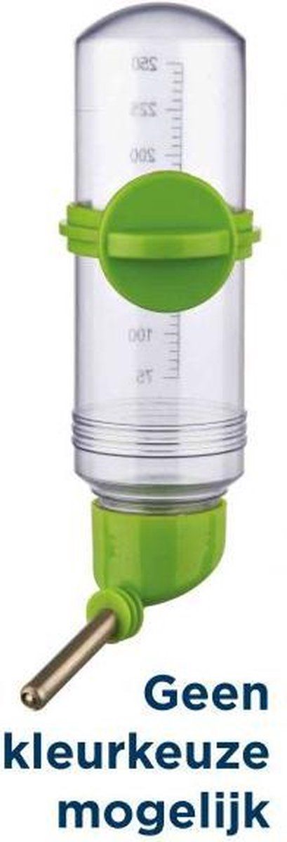 TRIXIE drinkfles kunststof met schroefbevestiging assorti 250 ml 3 st