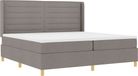 vidaXL Boxspringbed met LED-stripverlichting Taupe 200 x 200 cm Stof