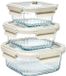 Eazy Living Set de 3 boîtes de conservation 0,32/0,52/0,8L Alexandro Beige
