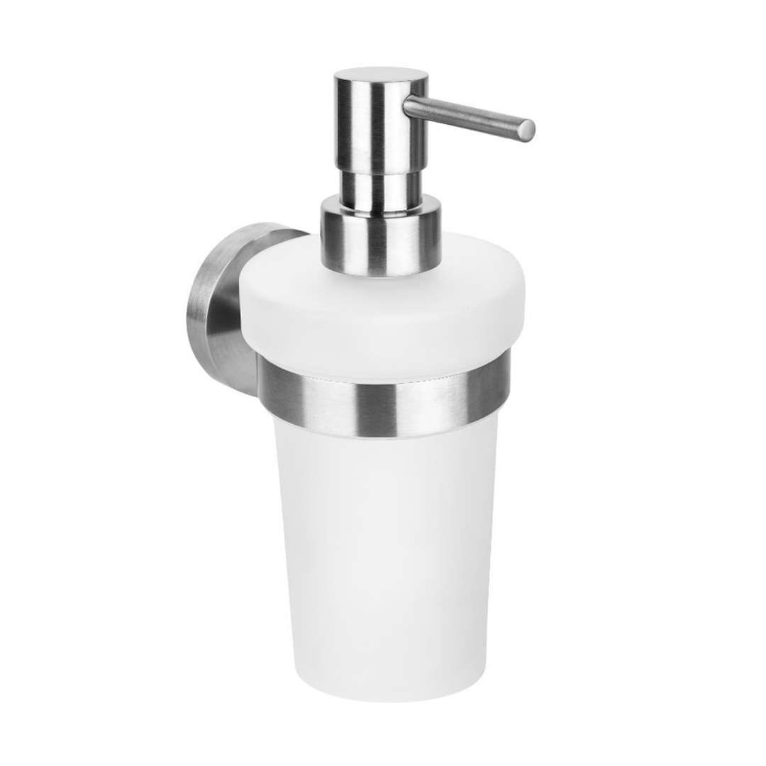 Sapho X-STEEL - Zeepdispenser - Glas/Geborsteld Rvs - XS101