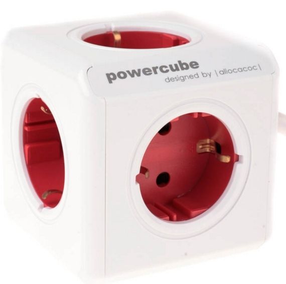Allocacoc PowerCube ReWirable USB - Rood/Wit