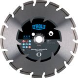 Tyrolit 574850 Premium diamantzaag voor vloeren, laag, asfalt, Fsa, C7Sw, 600 mm x 3,6 mm x 25,4 mm, segmenthoogte 9 mm