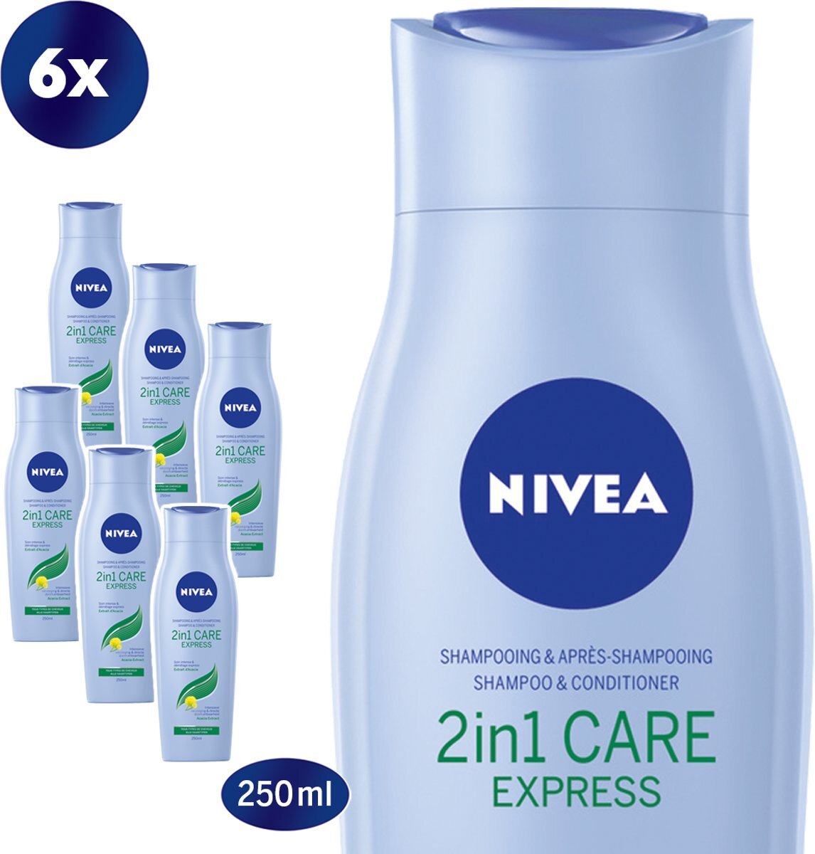 Nivea 2 in 1 Care Express shampoo en conditioner voordeelverpakking 51 gratis