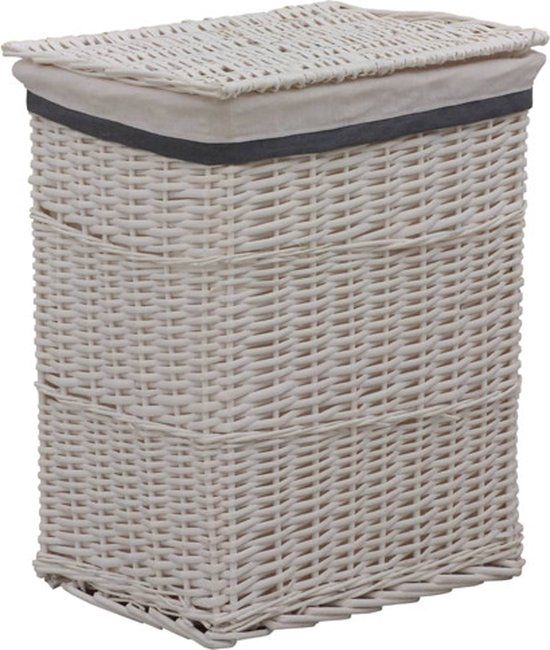 vidaXL Wasmand wilgen wit