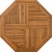 vidaXL Tafelblad achthoekig 60x60x2,5 cm massief teakhout