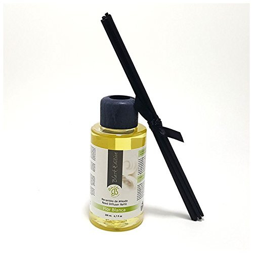 Boles D'olor Mikado Black Edition WIT BLOEMEN 200ml Reed Diffuser Refill (met GRATIS REEDS)