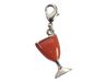 INNSPIRO NICE CHARMS Metalen hanger wijnglas rode wijn met karabijnhaak 12x23mm 25u, 12x20mm., Metaal, Geen edelsteen