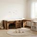 Maison Exclusive Lit superposé exclusif avec bureau pour enfants, en bois de récupération, modèle vendu par lot de 2