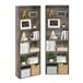 Furinno JAYA Boekenplank, set van 2, 6-laags boekenplank, boekenkast, 9,5 x 24,6 x 71, voor thuiskantoor, woonkamer, Frans eiken