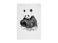 Maxwell & Williams Marini Ferlazzo Theedoek met Reuzenpanda, 100% Katoenen Keukendoek, Wit, 50 x 70 Centimeter