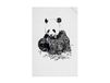 Maxwell & Williams Marini Ferlazzo Theedoek met Reuzenpanda, 100% Katoenen Keukendoek, Wit, 50 x 70 Centimeter