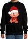 Bellatio Decorations Kersttrui/sweater voor jongens/meisjes - all I want - taartje - zwart - Kerst poesje 152/164