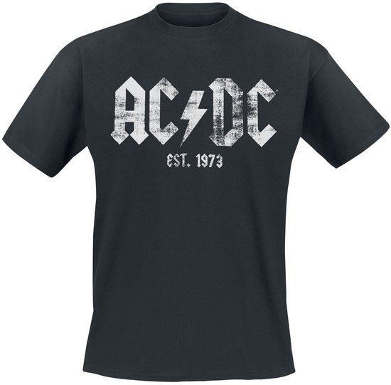 AC/DC Est, 1973 T-shirt Zwart 5XL Katoen Heren