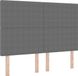 vidaXL LED Hoofdbord Lichtgrijs 160 cm Corduroy Stof