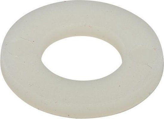 Hoenderdaal Fasteners Hoenderdaal Sluitring Nylon M3x7x0.5mm DIN125A Wit