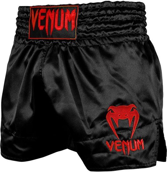 Venum Muay Thai Shorts Classis Zwart met rood-M