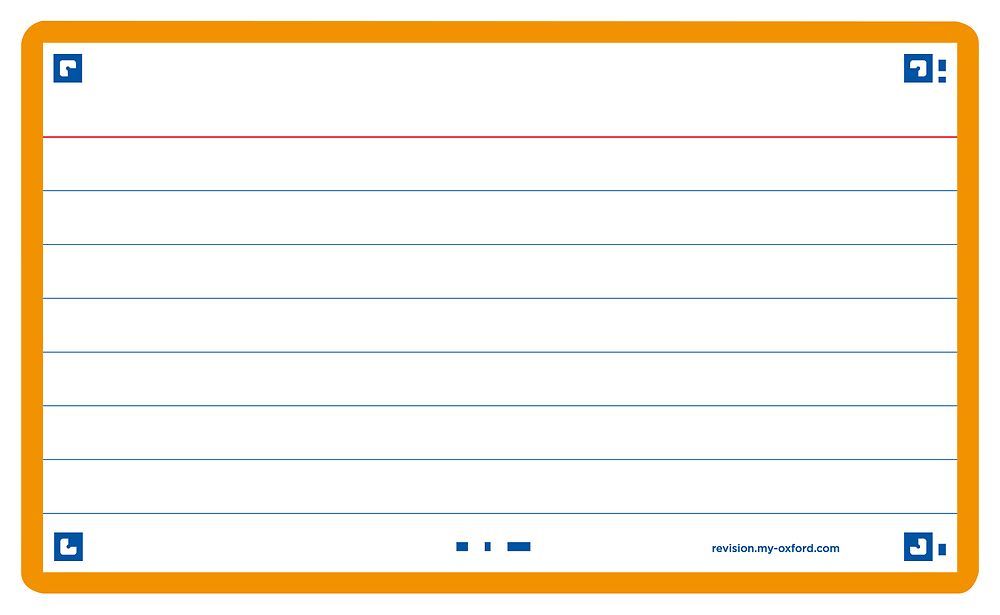 Oxford Flashcards A7 Oranje - 80 stuks