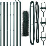 vidaXL Hexagonal Mesh Fence with Ground Fixation - 10 x 0.6 m - Green