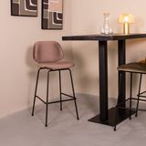LABEL51 Bello Barkruk - Bruin - Velvet - Hoog