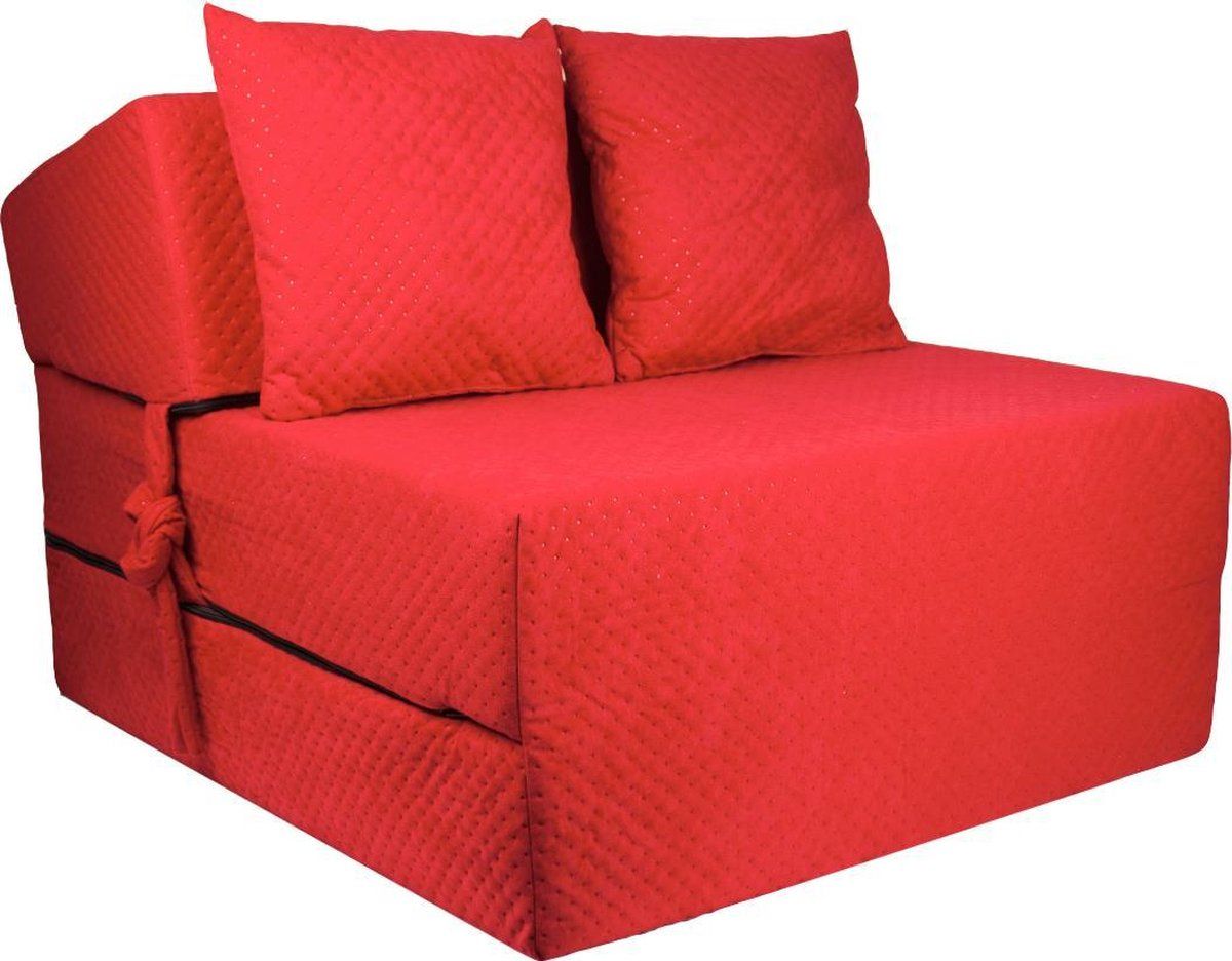 Viking Choice Luxe logeermatras - rood - 200x70x15cm - met kussens