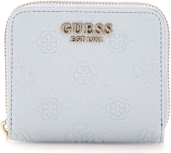 GUESS Portemonnee Cresidia SLG Zip Around Wallet Powder Blue Lichtblauw