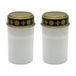 Topten Bougie funéraire/lumière commémorative - 2x - Lumière LED - blanc - D6,8 x 12,3 cm